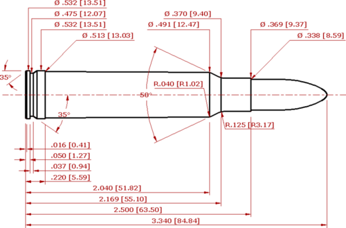 .338 Winchester Magnum Schematic